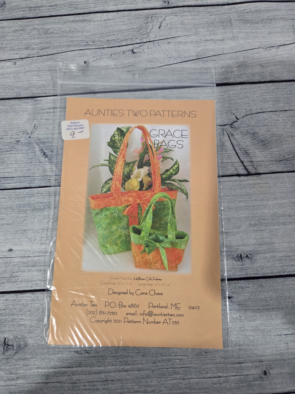 Aunties Two Patterns Sewing Pattern Grace Bags